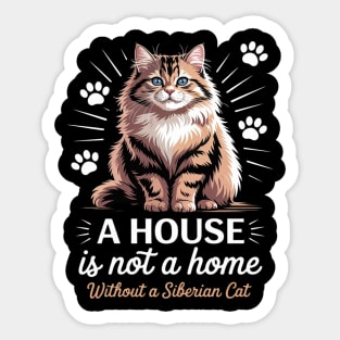 Russian Longhair Cat Sunshine Siberian Forest Cat Sticker